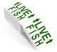 Personalized Live Fish with arrows up labels 4x6 inch rounded corners