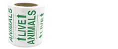 Live Animal labels stickers