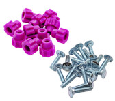 Pink Thumb Nuts with Short Bolts for pet carriers and kennels