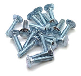 10-24 x 7/8 inch long steel-zinc carriage bolts 