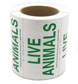 Roll 500 Live Animal Shipping Labels Green IATA