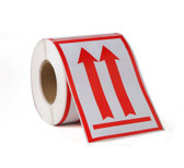 Roll 500 Red Arrow Directional Stickers