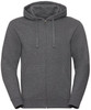 Authentic melange zipped hood sweatshirt