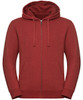 Authentic melange zipped hood sweatshirt