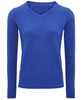 Women's cotton blend v-neck sweater AQ043