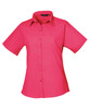 Women's short sleeve poplin blouse PR302