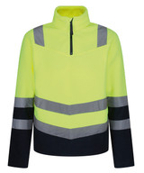 Pro hi-vis half zip fleece top RG462