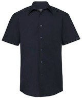 Short sleeve polycotton easycare tailored poplin shirt