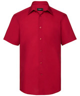 Short sleeve polycotton easycare tailored poplin shirt