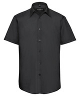 Short sleeve polycotton easycare tailored poplin shirt