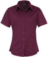 Women's short sleeve poplin blouse PR302