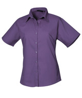 Women's short sleeve poplin blouse PR302