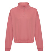 Women's cropped 1/4 zip sweat