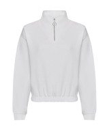 Women's cropped 1/4 zip sweat