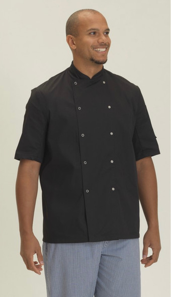 Embroidered Black Chef Jacket UK By Craft Kings