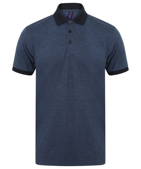 Contrast triblend polo shirt