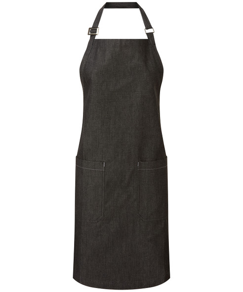 Cotton denim bib apron, organic and Fairtrade certified PR113