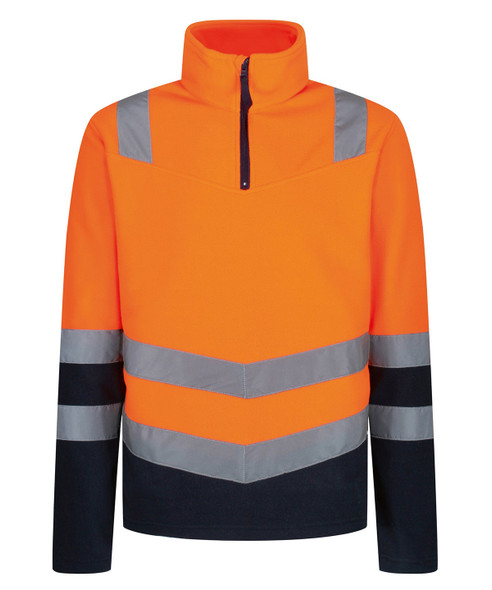 Pro hi-vis half zip fleece top RG462