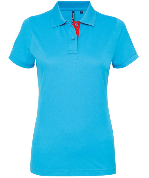 Women's contrast polo