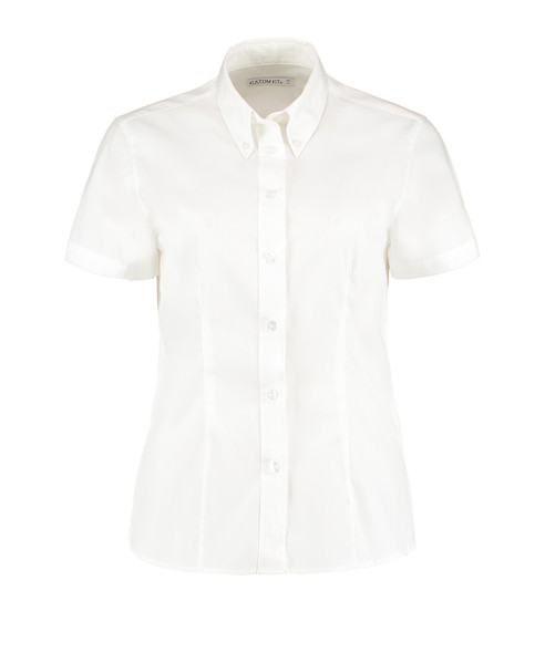 Women's corporate Oxford blouse short-sleeved