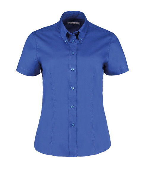 Women's corporate Oxford blouse short-sleeved