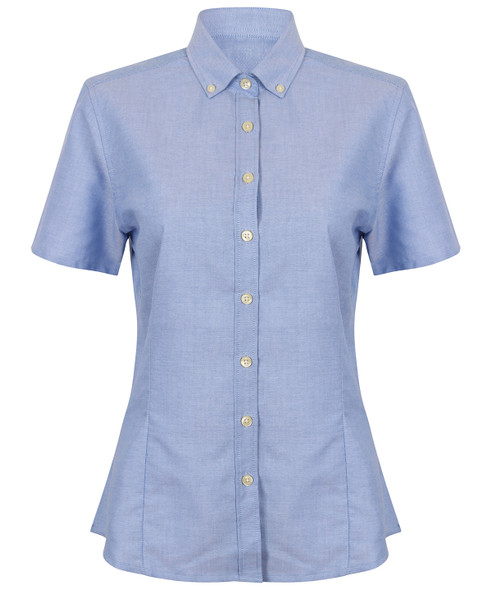 Women's modern short sleeve Oxford shirt