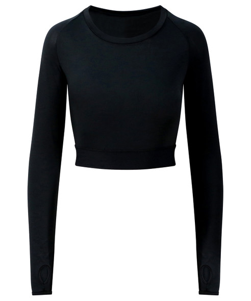 Women's long-sleeve crop T-shirt