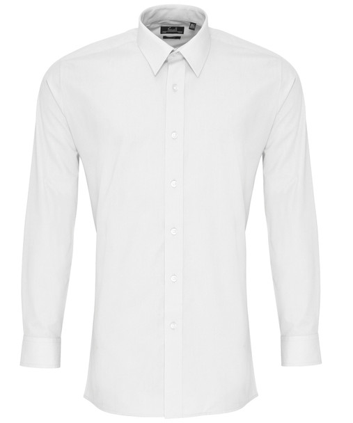 Poplin fitted long sleeve shirt