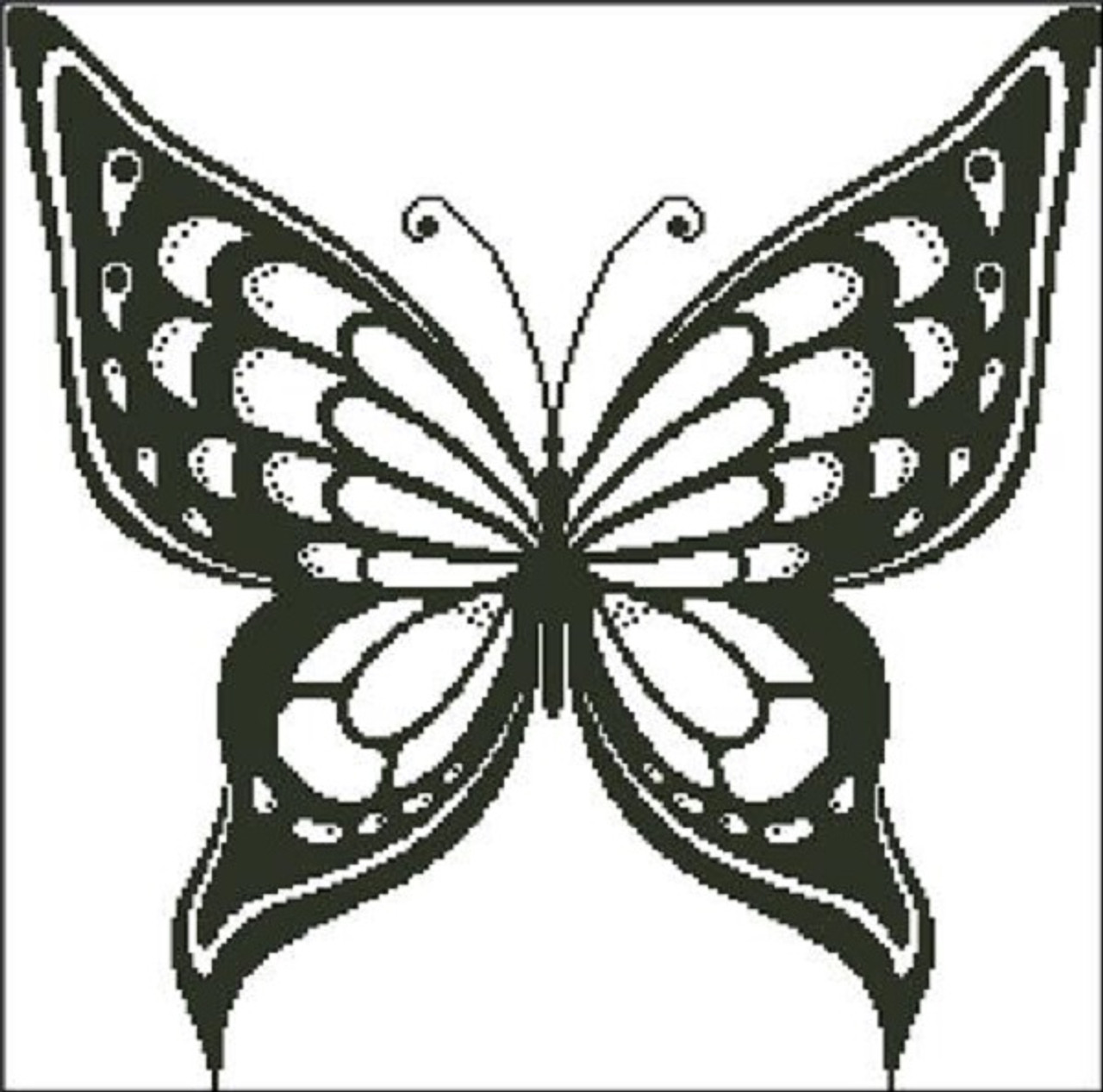 butterfly silhouette 3 counted cross stitch pattern charting creations