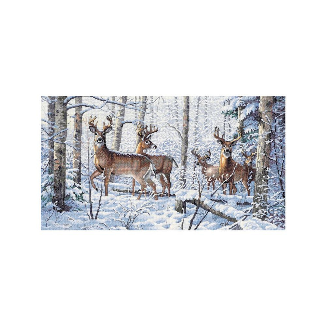 Woodland Winter Dimensions The Gold Collection Counted Cross Stitch Kit