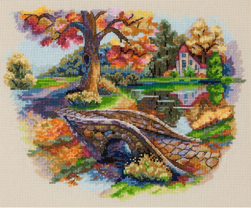 Merejka Kreuzstich-Set, 31x38 Cm – Inkl. Aida-Stoff, DMC-Garn, Anleitung, Nadel