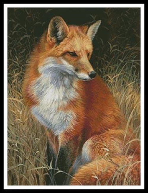 Red Fox Painting Counted Cross Stitch Pattern