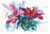 Watercolor Lilies Counted Cross Stitch Pattern - PDF Download