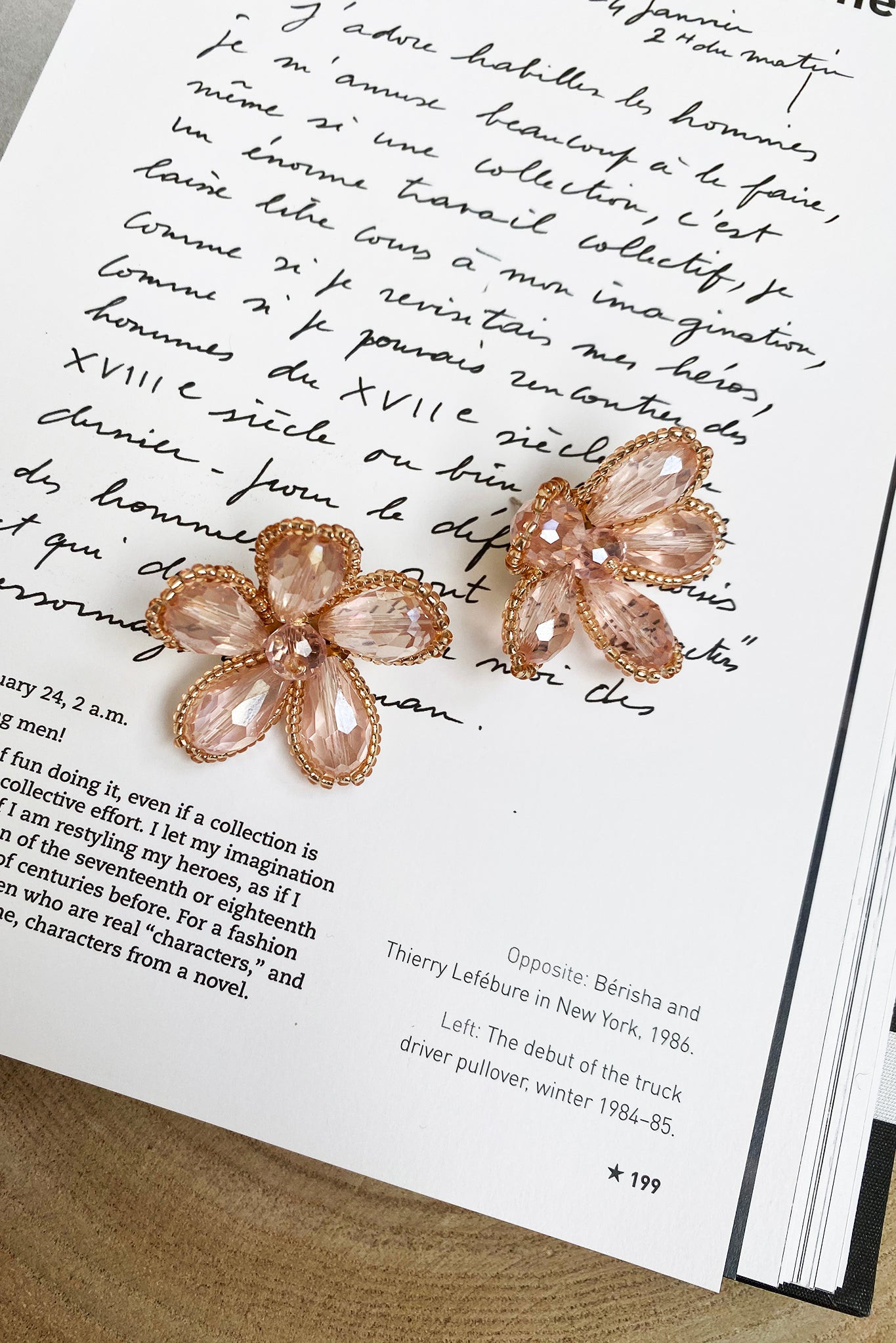 Eden Gold Earrings - Pink | Sage and Paige AUS.