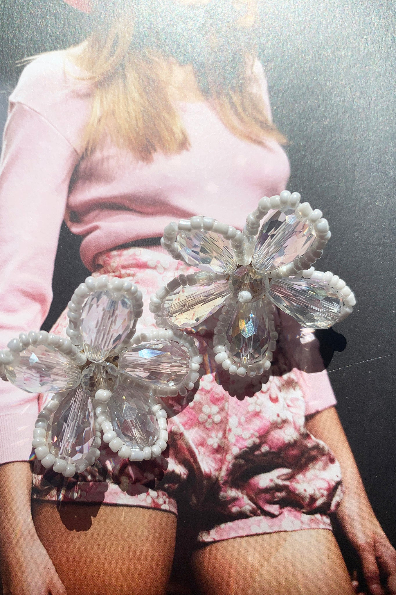 Eden Gold Earrings - White | Sage and Paige AUS.