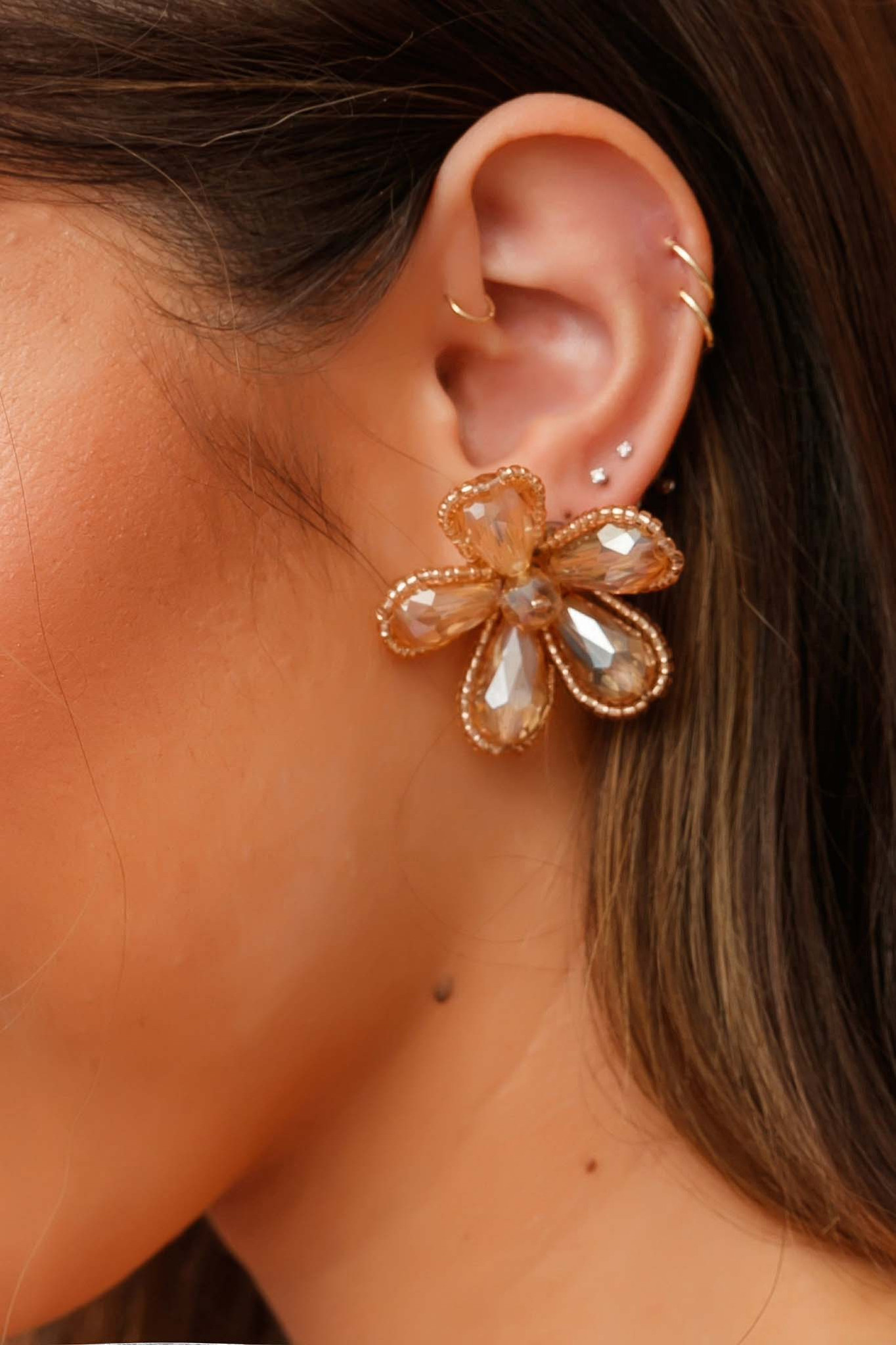 Eden Gold Earrings - Rose Gold | Sage and Paige AUS.