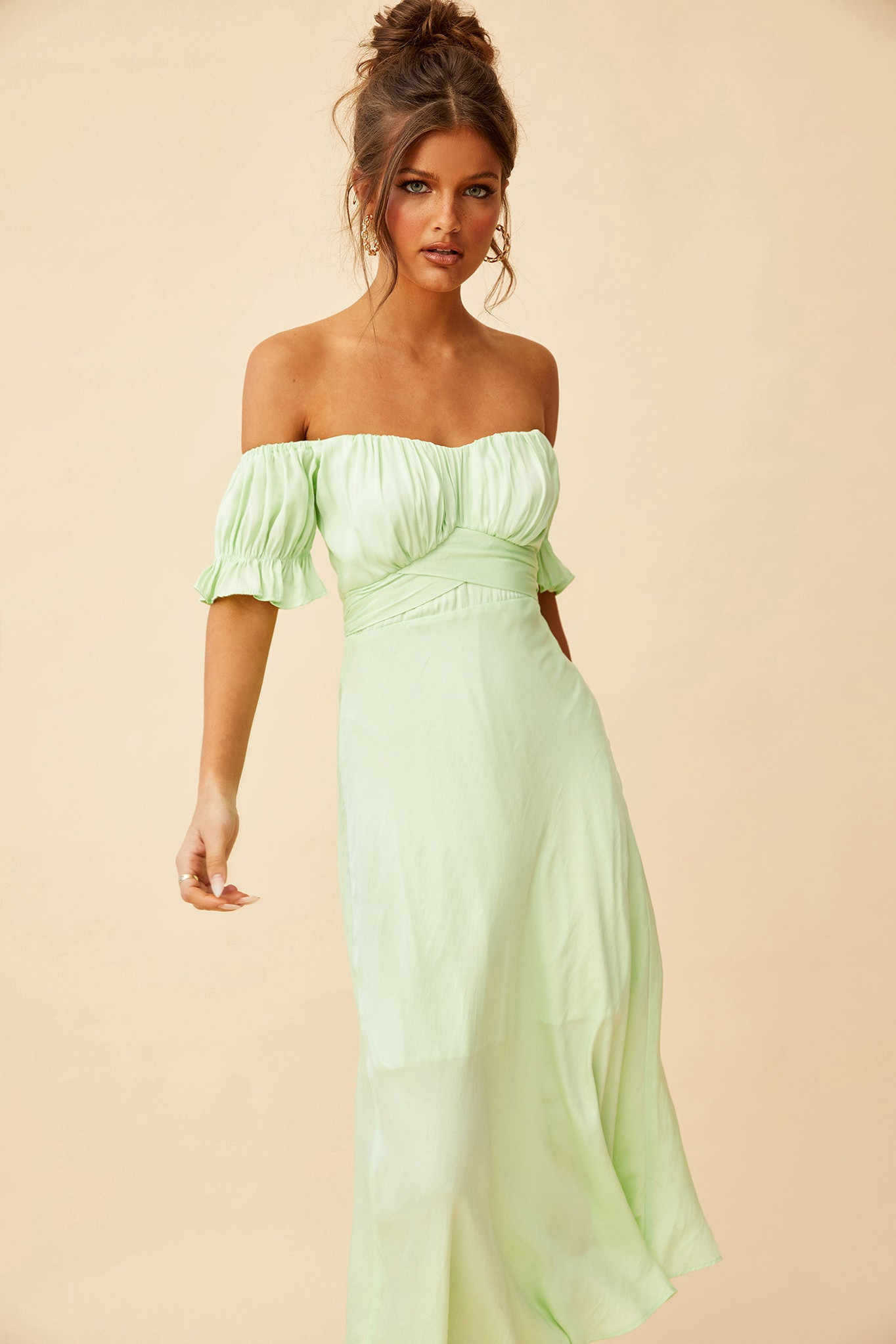 Swing Dancin' Midi Dress - Green | Sage and Paige AUS.