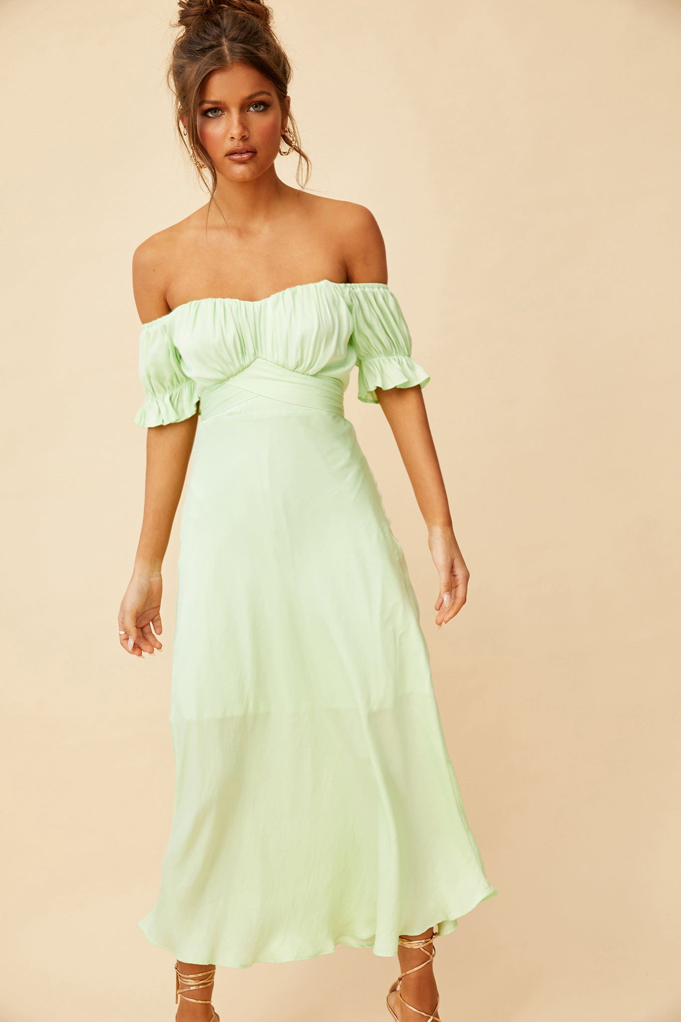 Swing Dancin' Midi Dress - Green | Sage and Paige AUS.