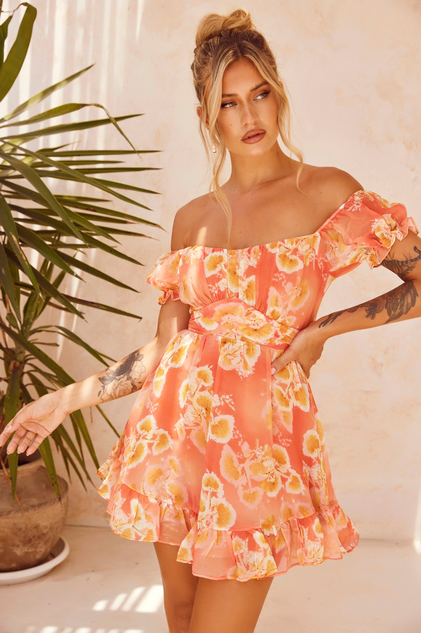 Tropic Like It's Hot Dress - Orange | Sage and Paige AUS.