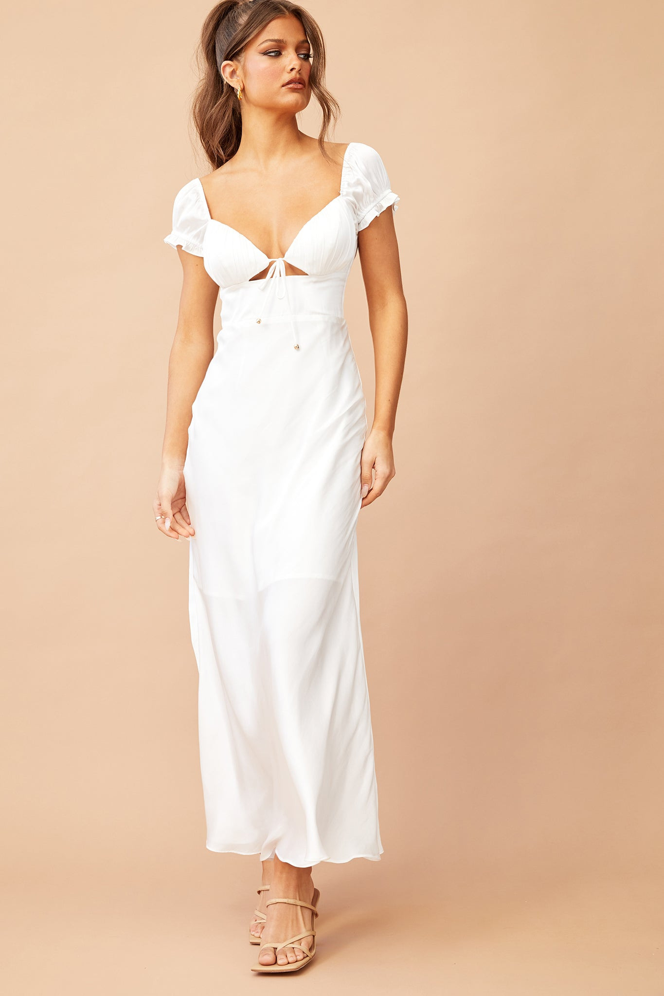 Jasmine Midi Dress - White | Sage and Paige AUS.