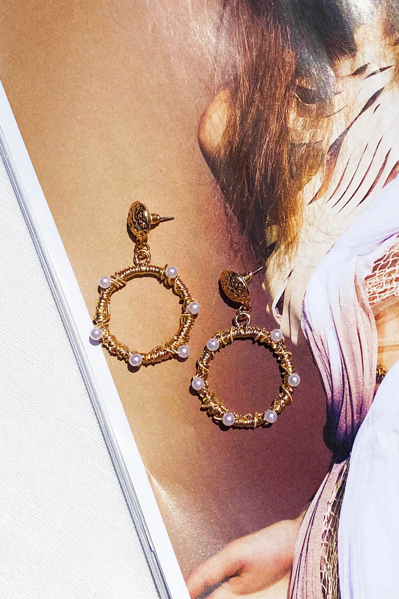 One For You Ear Hoops - White Gold | Sage and Paige AUS.