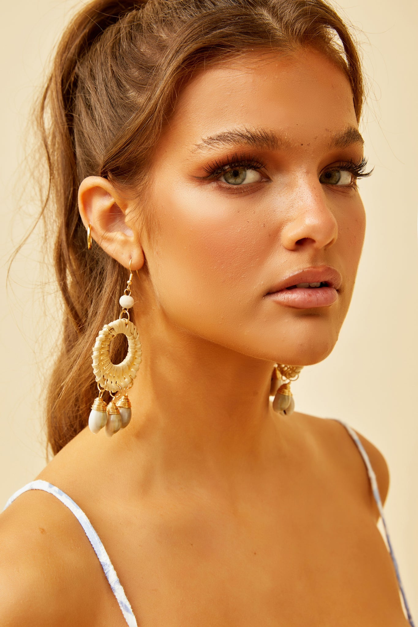 Ubud Dream Earrings - Beige | Sage and Paige AUS.