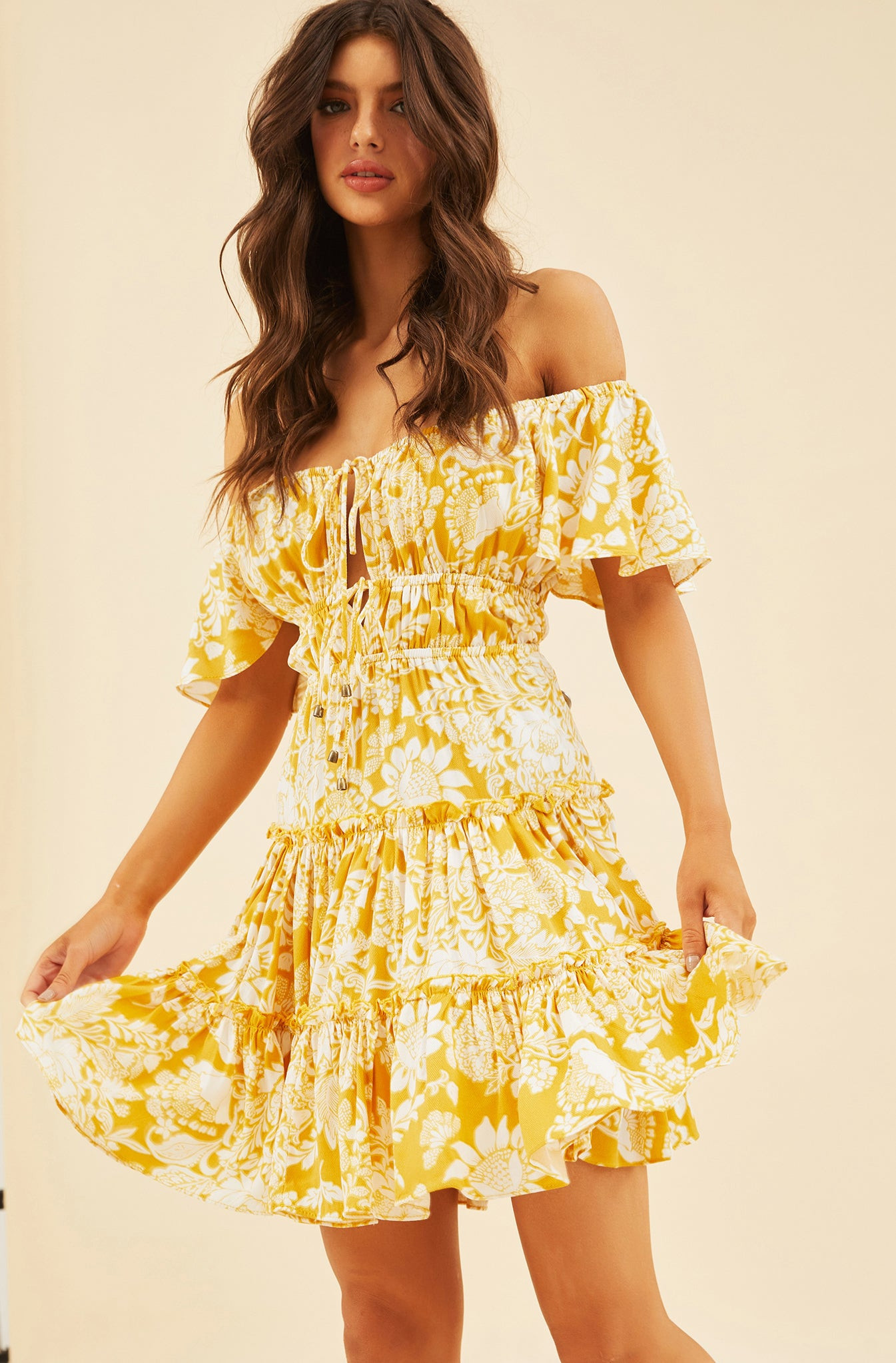On Mine Mind Mini Dress - Yellow | Sage and Paige AUS.