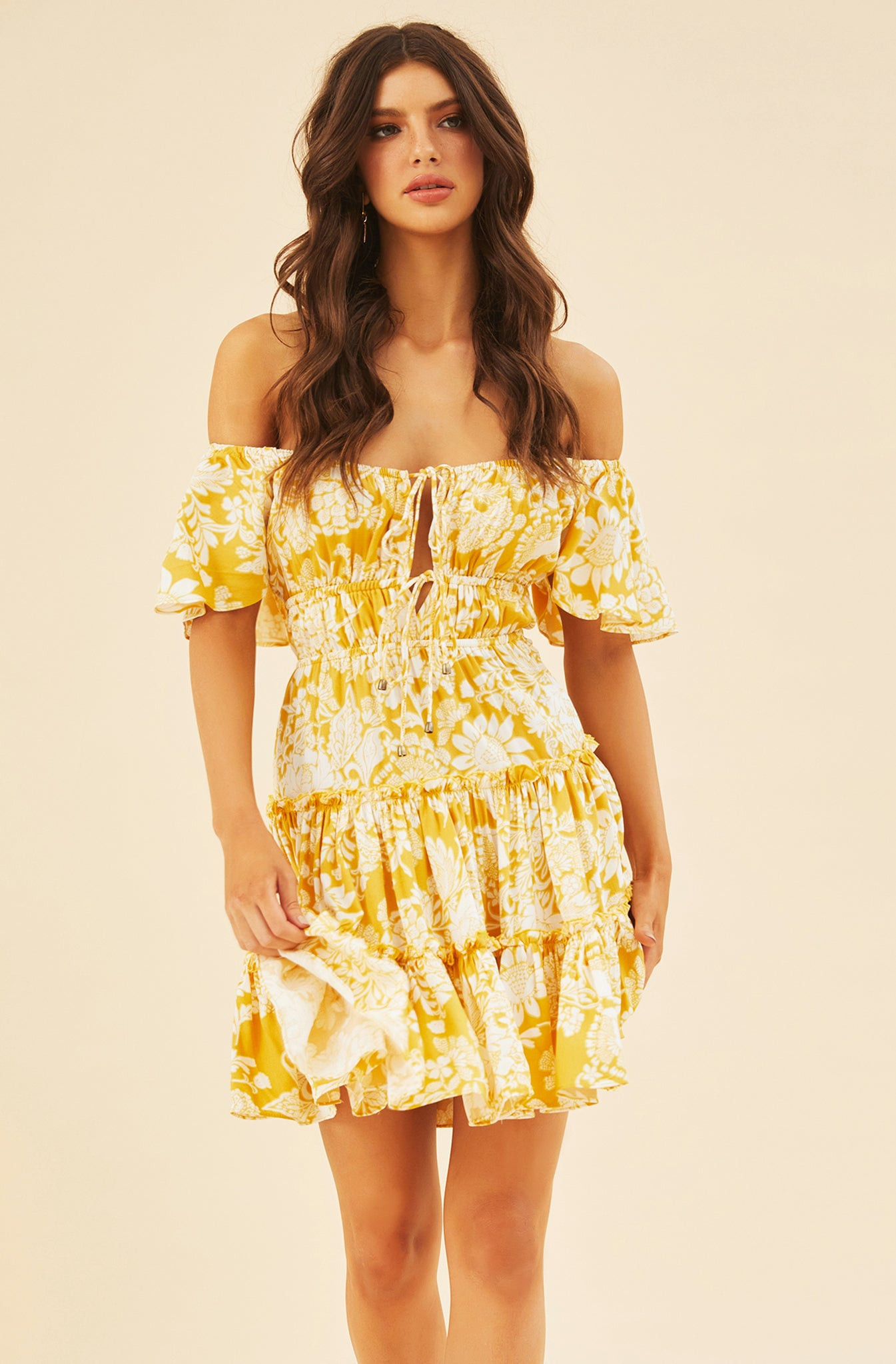 On Mine Mind Mini Dress - Yellow | Sage and Paige AUS.