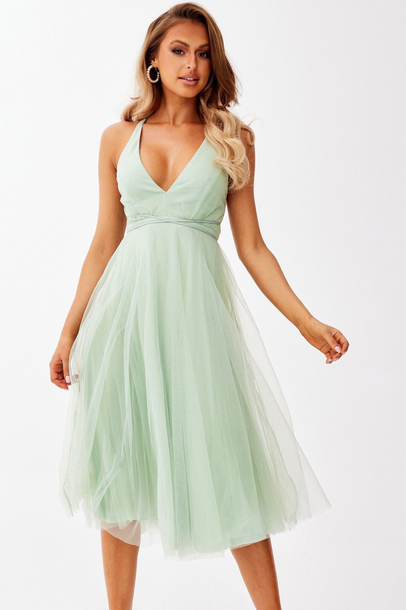 Elsa Midi Dress - Sage | Sage and Paige AUS.