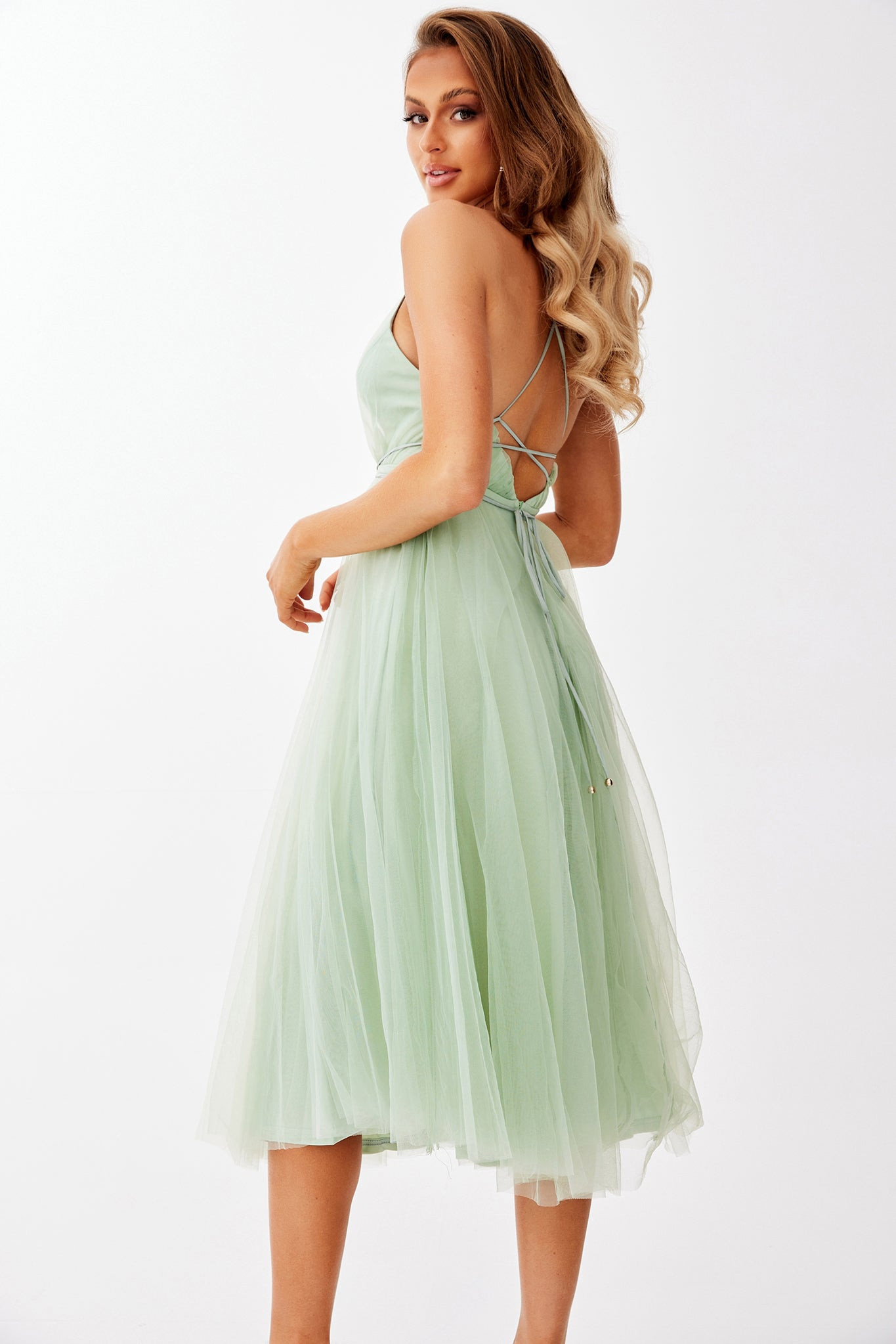Elsa Midi Dress - Sage | Sage and Paige AUS.