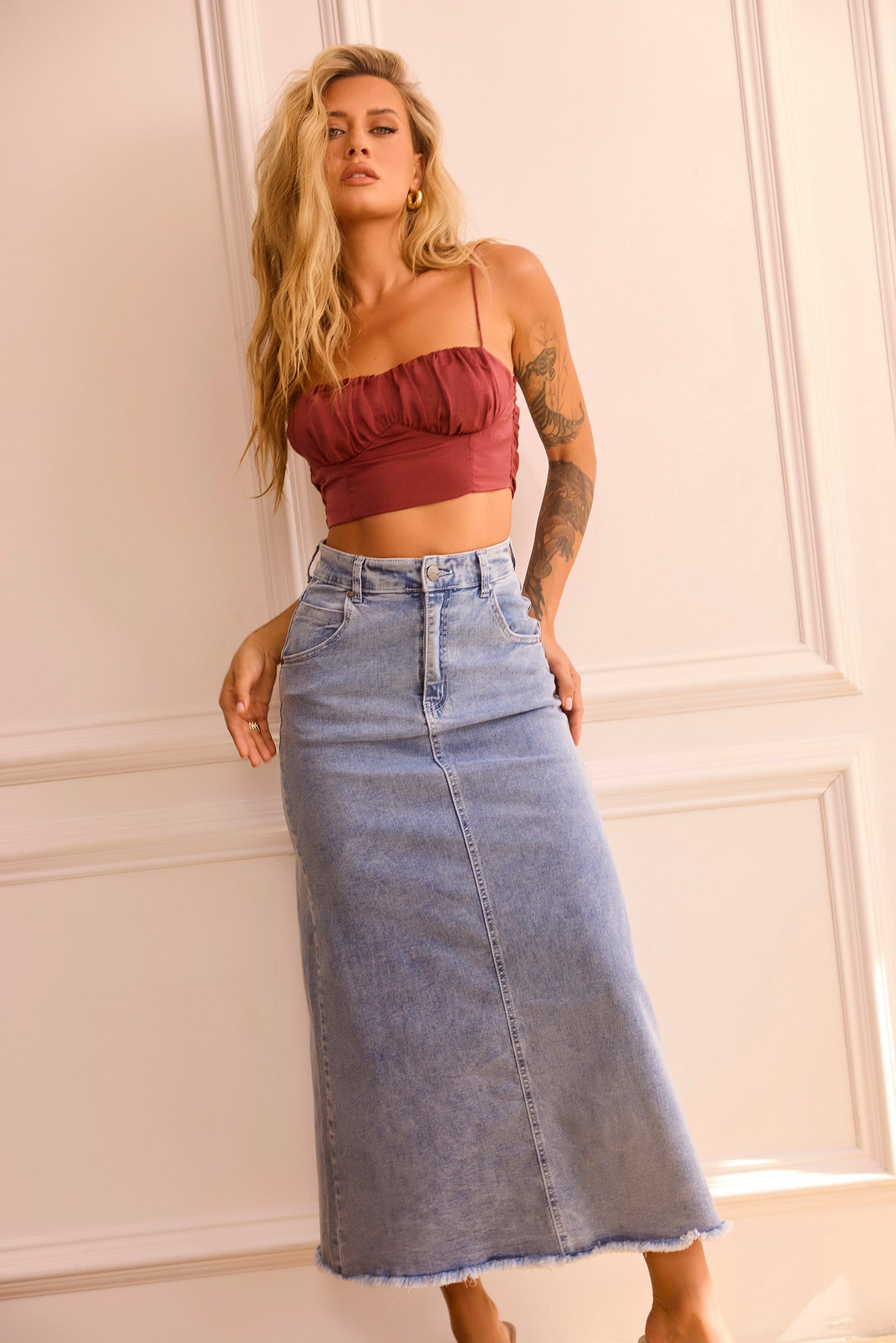 Walk On Fire Top - Antique Rose | Sage and Paige AUS.