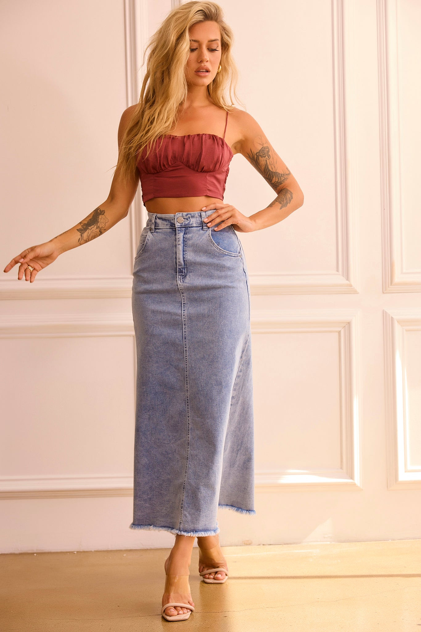 Walk On Fire Top - Antique Rose | Sage and Paige AUS.