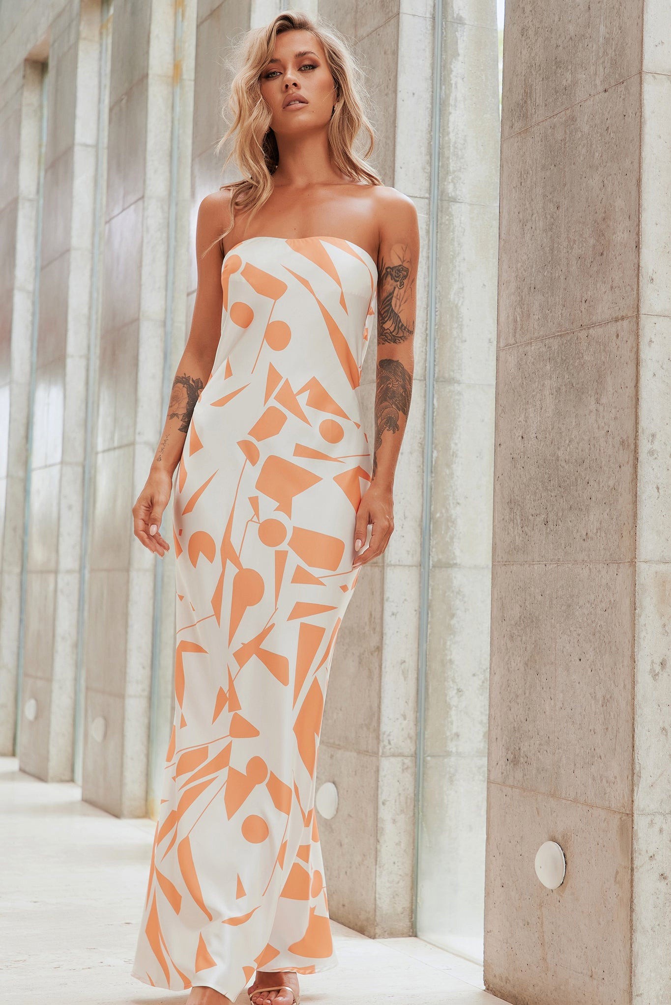Dawn Maxi Dress - Orange | Sage and Paige AUS.