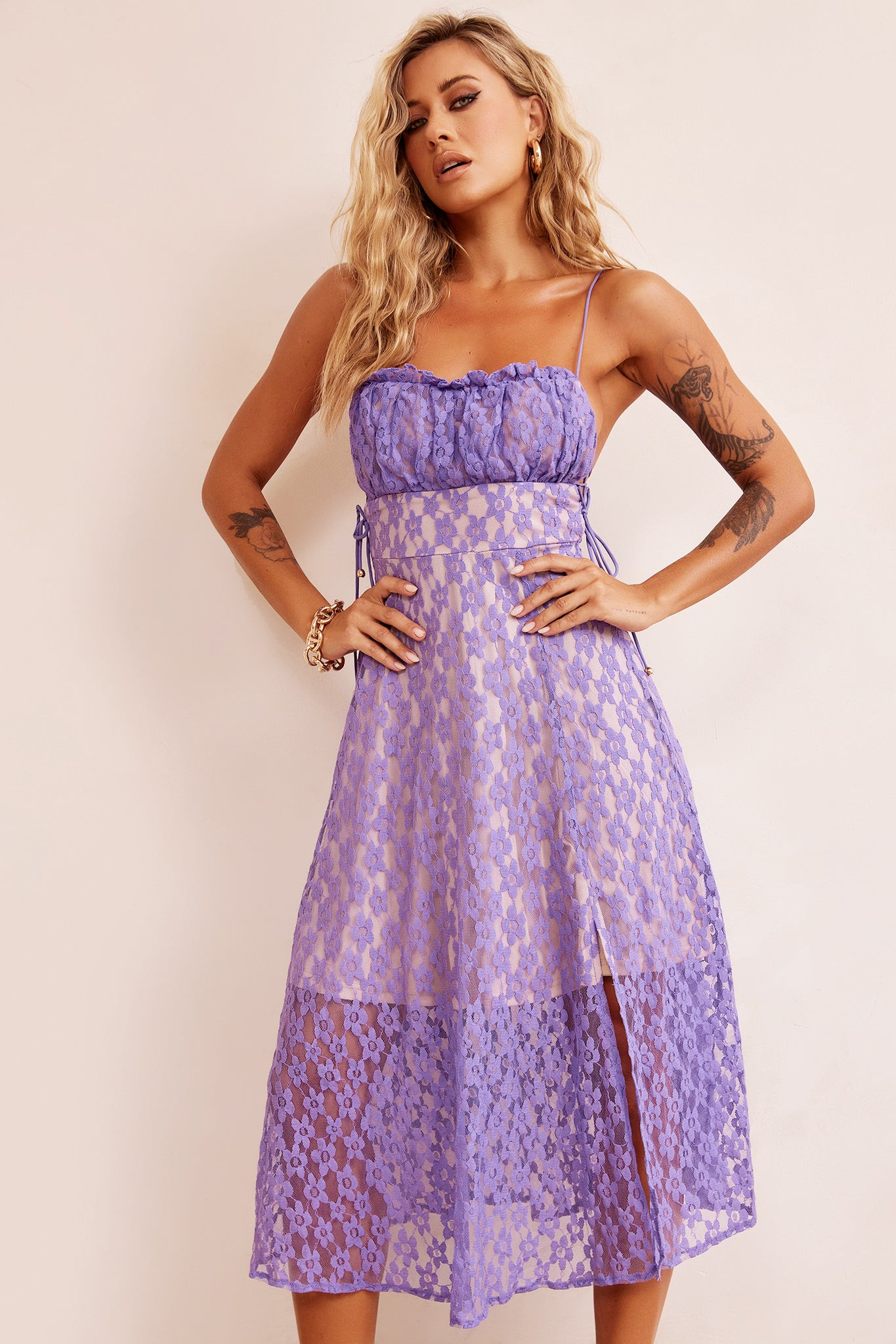 Ease Up Midi Dress - Purple | Sage and Paige AUS.
